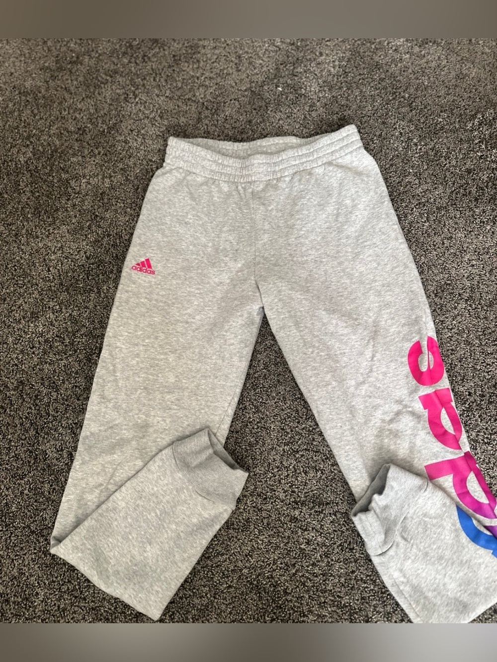 Adidas Sweat Pants in Grey Kids Size Large 0070